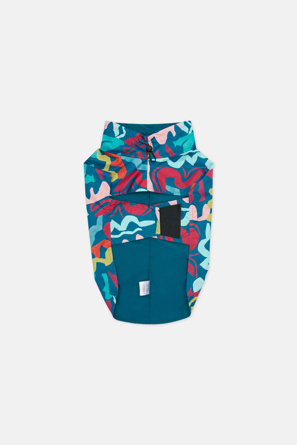Gorman - Fluid Rhythm Navy Pet Raincoat - print