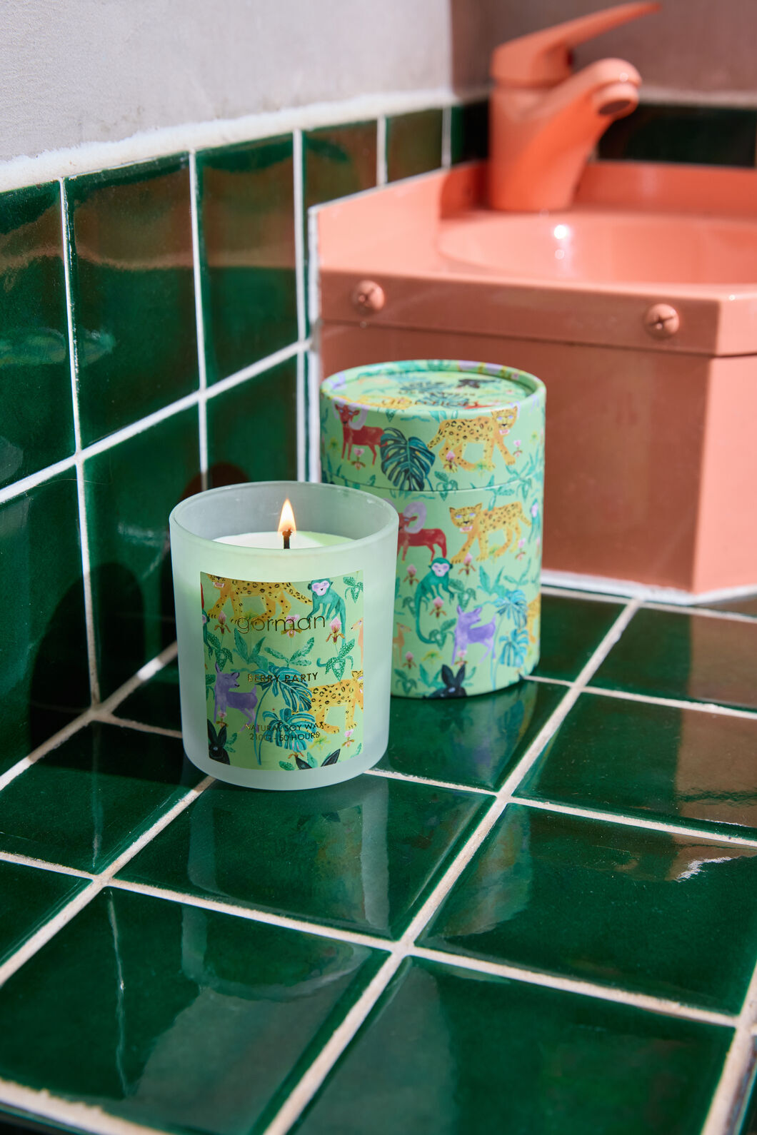 Gorman - Orchid Safari Candle Gift Box - print