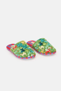 Gorman - Orchid Safari Quilted Slippers - print