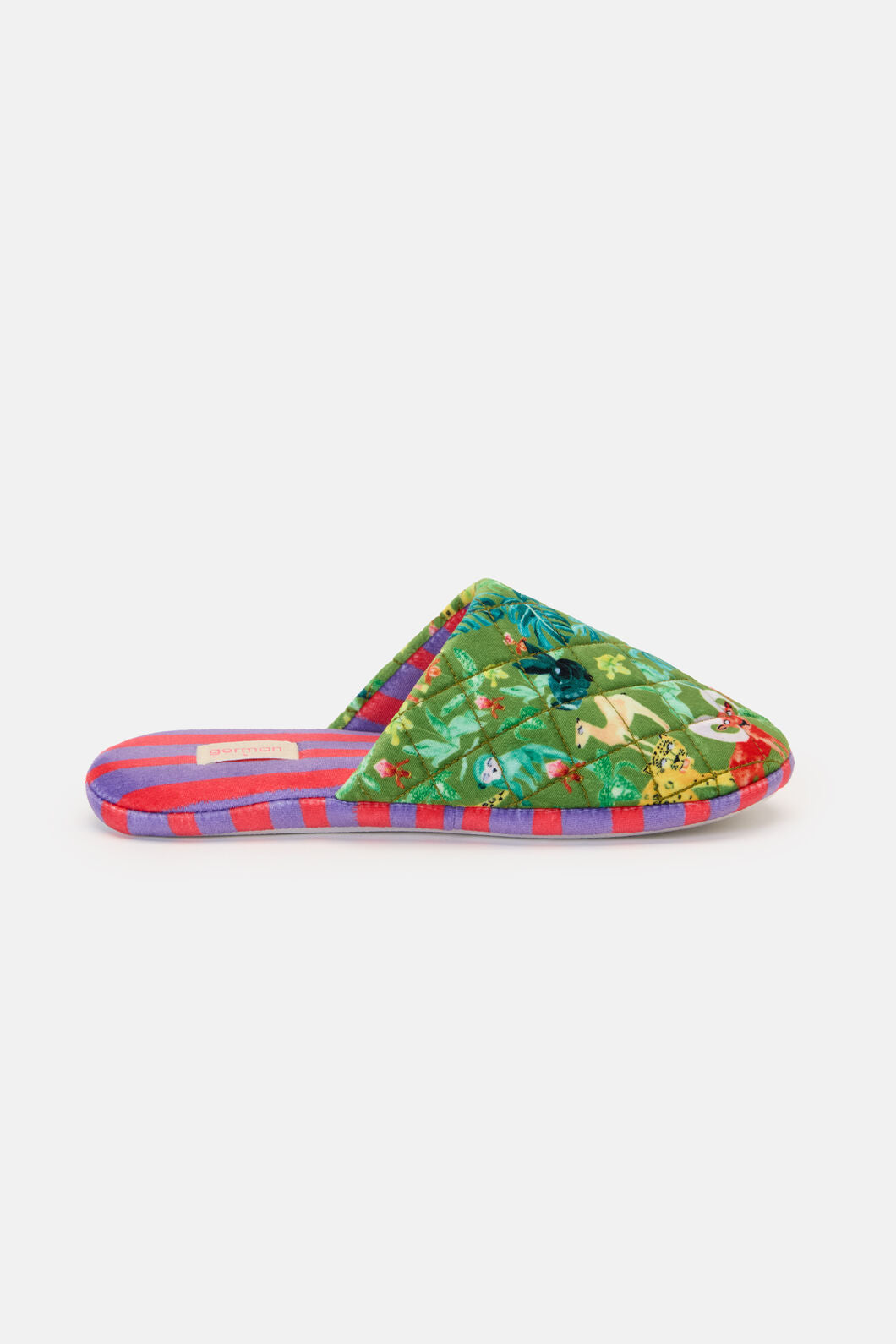 Gorman - Orchid Safari Quilted Slippers - print