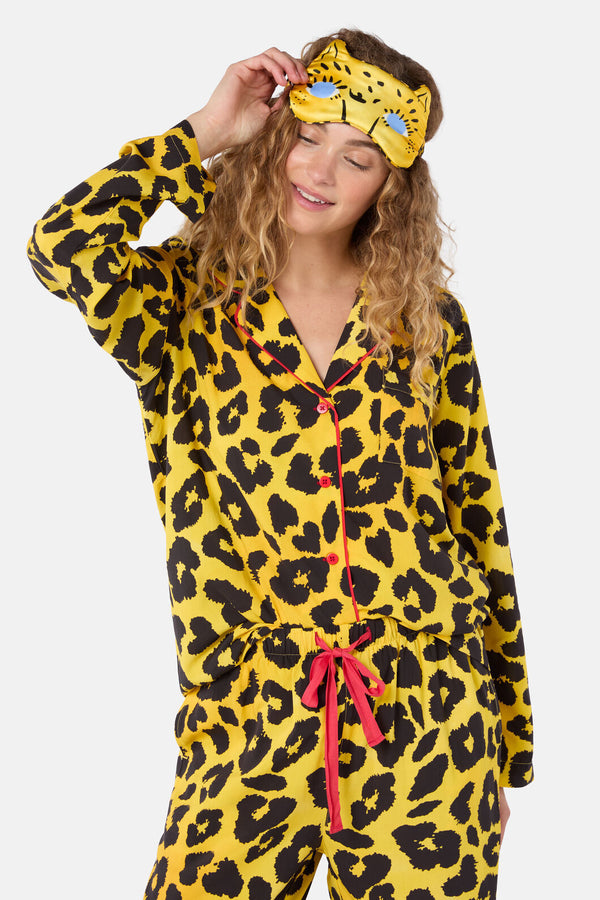 Gorman - Leopard Silk Eye Mask And Scrunchie set - print