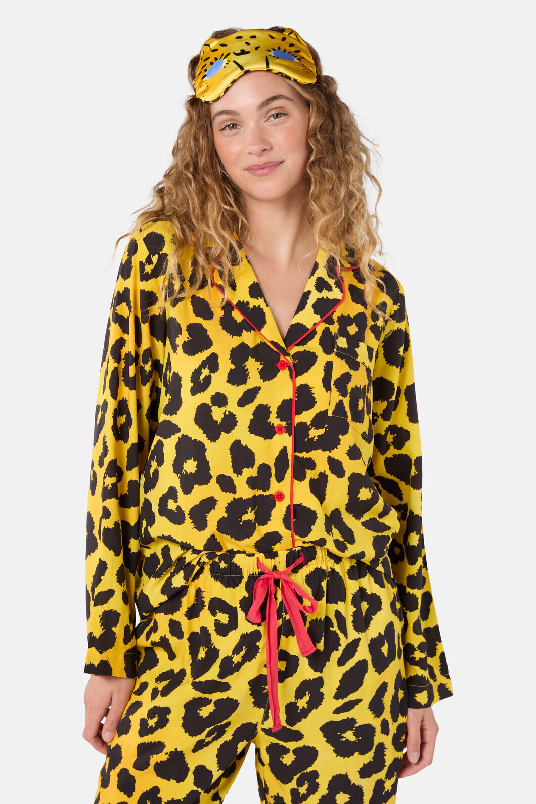 Gorman - Leopard Silk Eye Mask And Scrunchie set - print