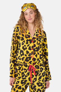 Gorman - Leopard Silk Eye Mask And Scrunchie set - print