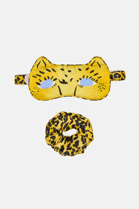 Gorman - Leopard Silk Eye Mask And Scrunchie set - print