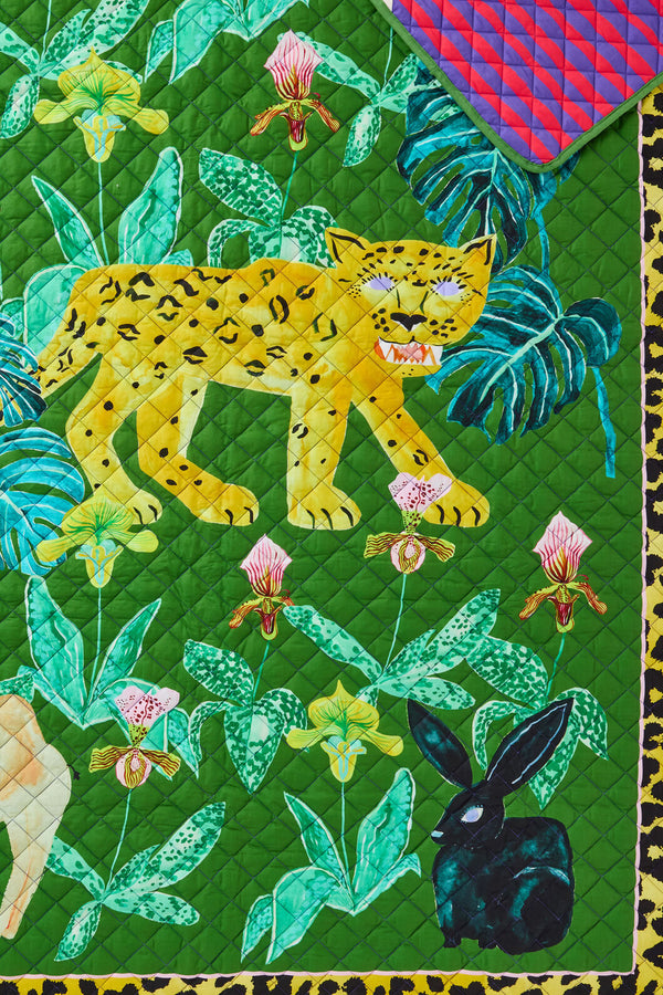 Gorman - Orchid Safari Quilted Coverlet S/D - print