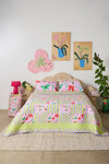 Gorman - Electric Eden Quilted Coverlet Q/K - print