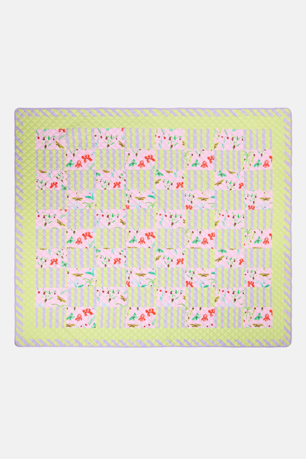 Gorman - Electric Eden Quilted Coverlet Q/K - print