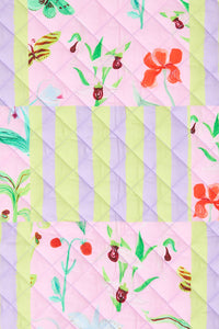 Gorman - Electric Eden Quilted Coverlet Q/K - print