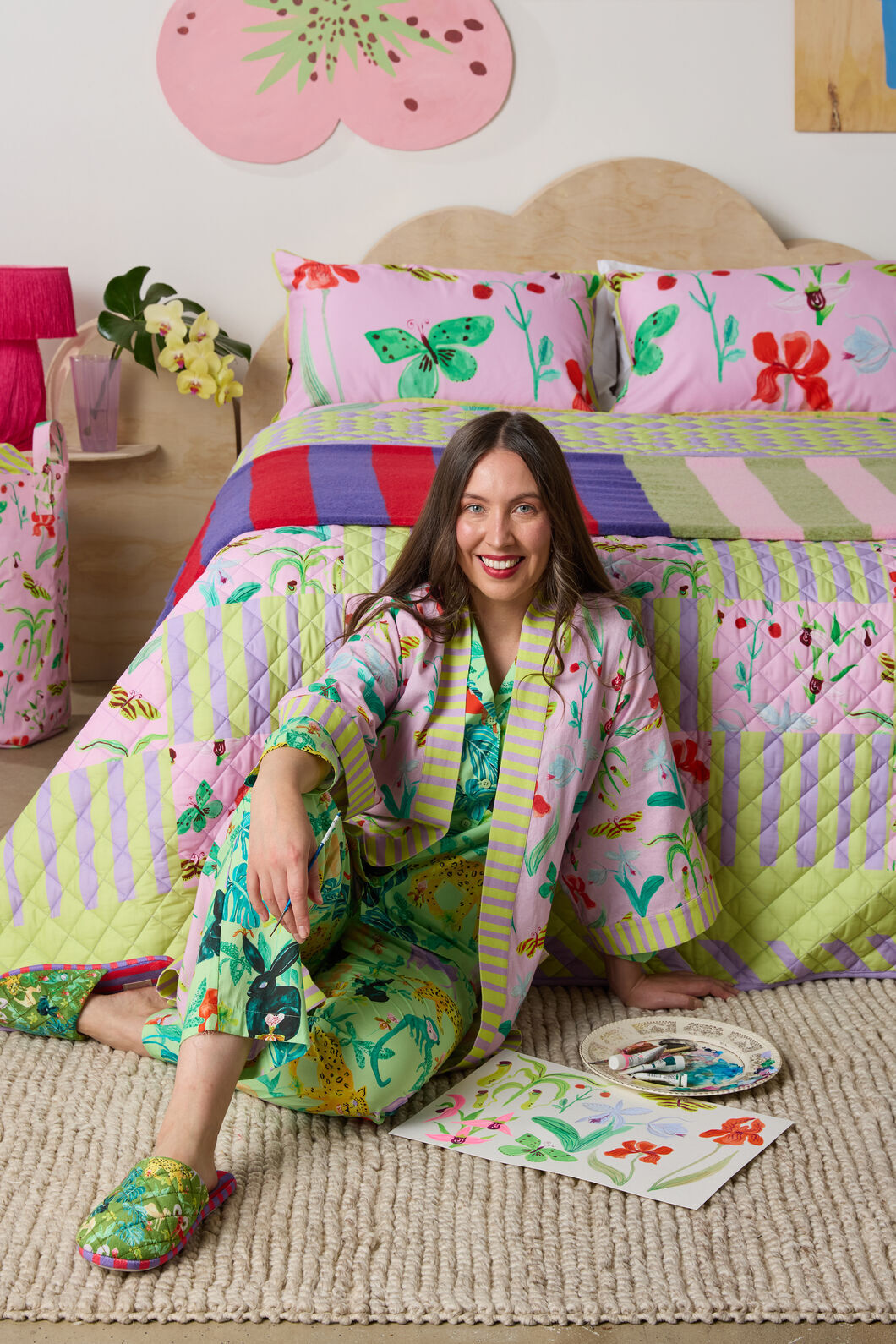 Gorman - Electric Eden Bath Robe - print