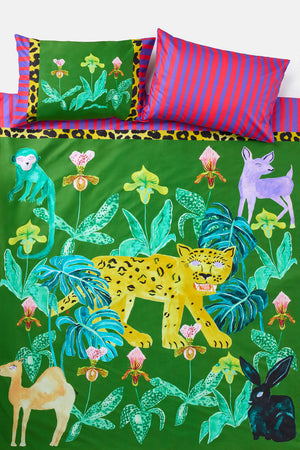 Gorman - Orchid Safari Bedding Set QB - print
