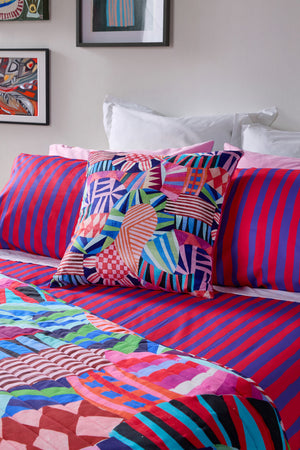 Gorman - Canopy Circus Velvet Cushion - print