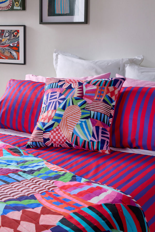 Gorman - Canopy Circus Velvet Cushion - print
