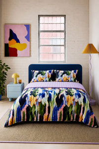 Gorman - Liquid Joy Velvet Coverlet Pillow Set (Single / Double) - print