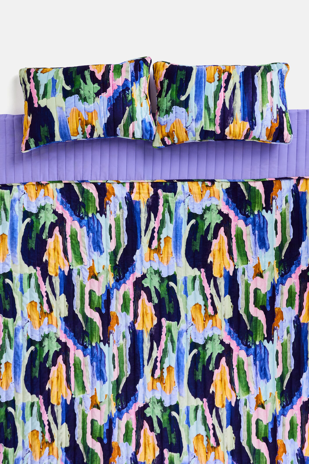 Gorman - Liquid Joy Velvet Coverlet Pillow Set (Single / Double) - print