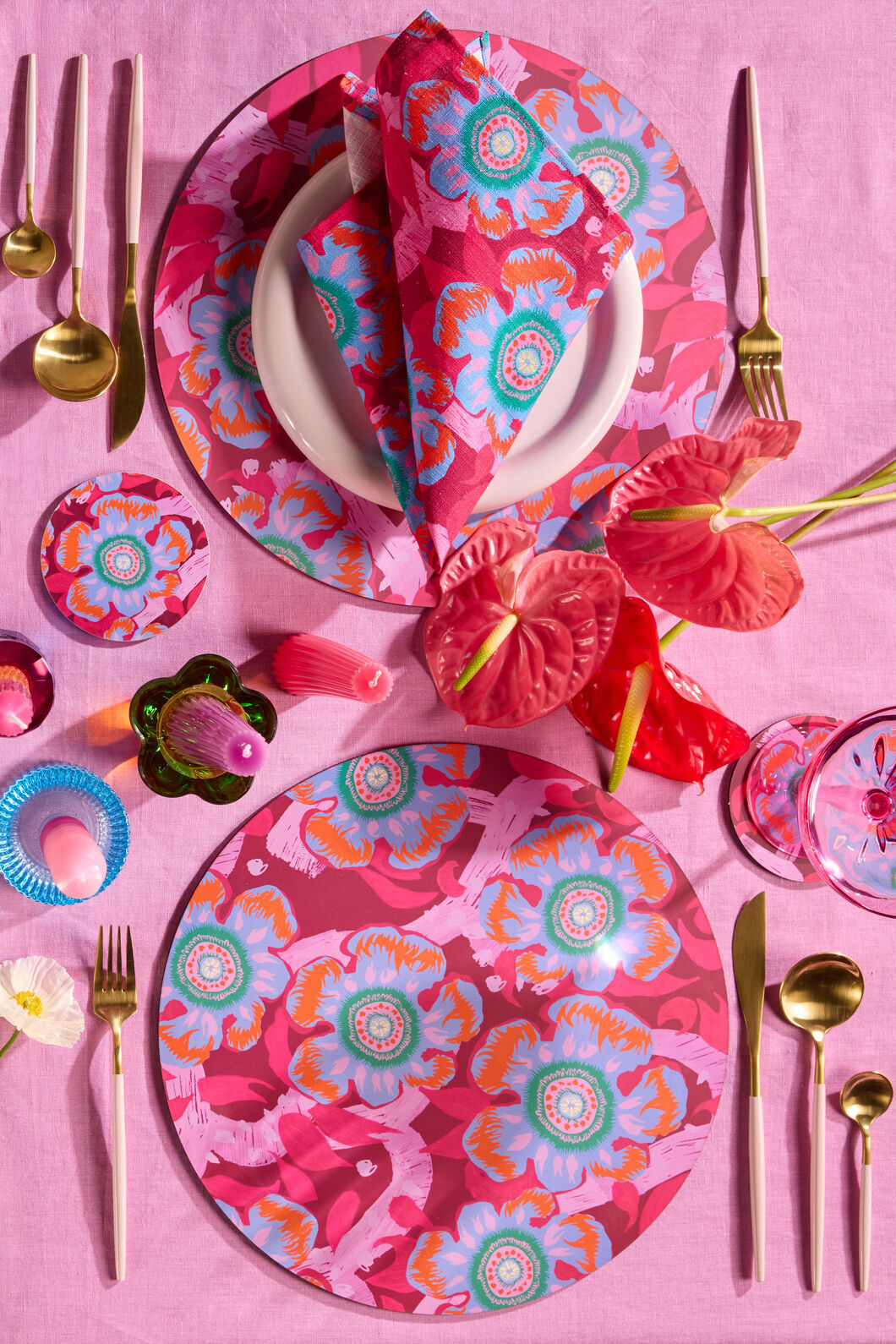 Gorman - Tiger Flower Placemat Set 4 - print
