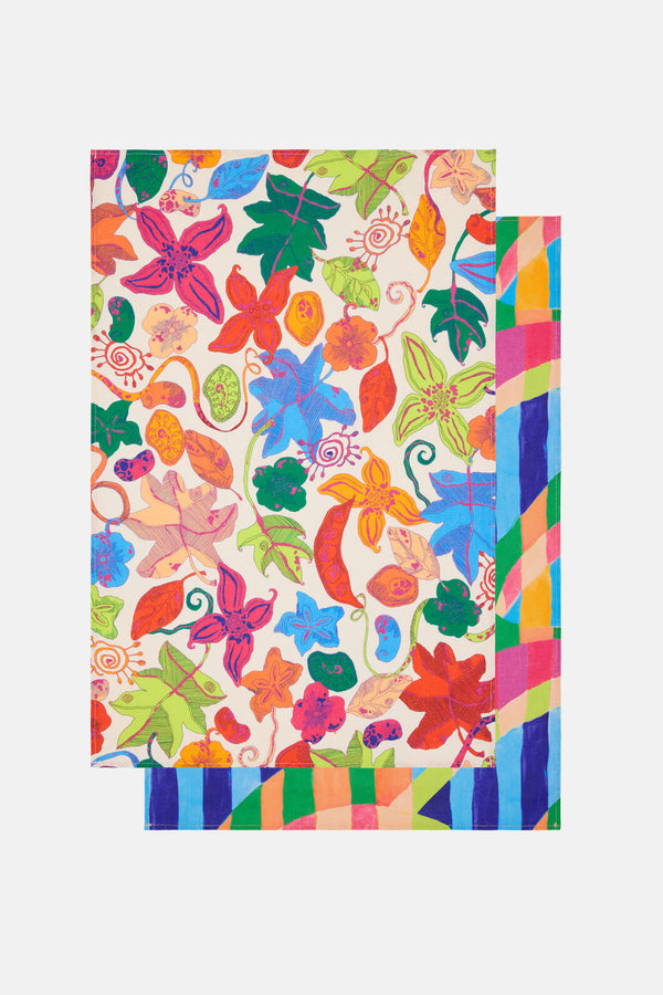 Gorman - Pop Botanical Tea Towel Set 2 - print