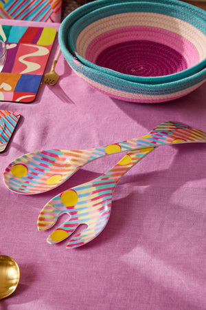 Gorman - Vivid Eclipse Salad Servers - print