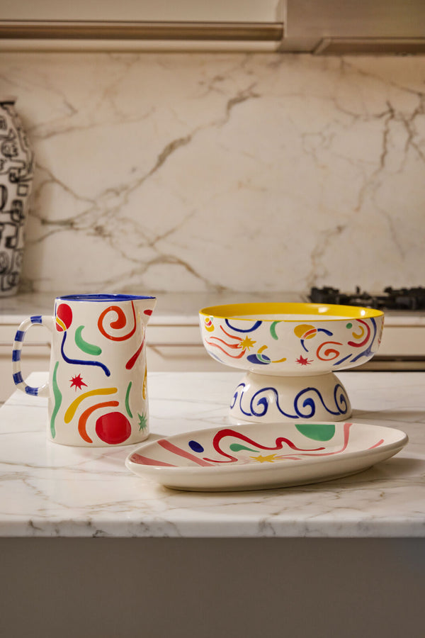 Gorman - Joyburst Ceramic Oval Platter - print