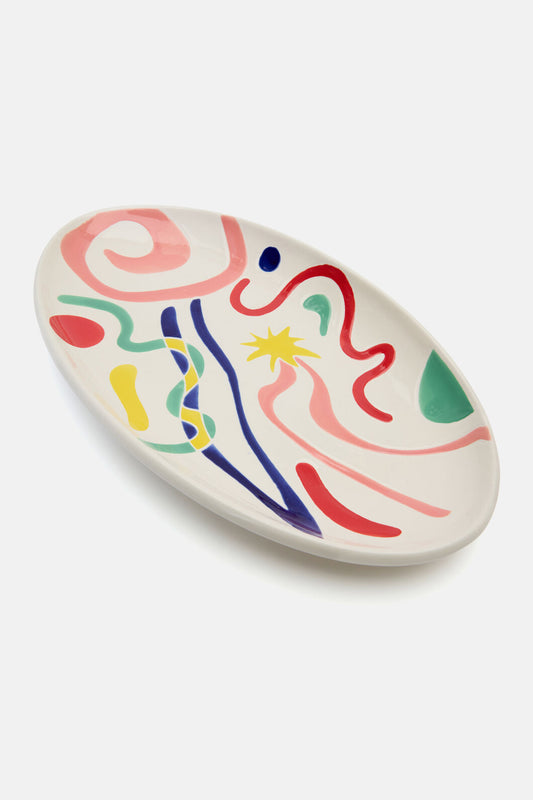 Gorman - Joyburst Ceramic Oval Platter - print
