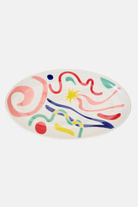 Gorman - Joyburst Ceramic Oval Platter - print