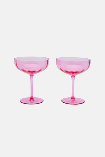 Gorman - Berry Martini Glass S/2 - pink