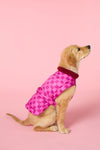 Gorman - Blush Grids Dog Puffer - print