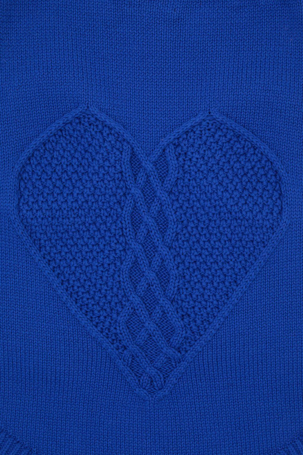 Gorman - Heart Felt Knit Dog Jumper - blue