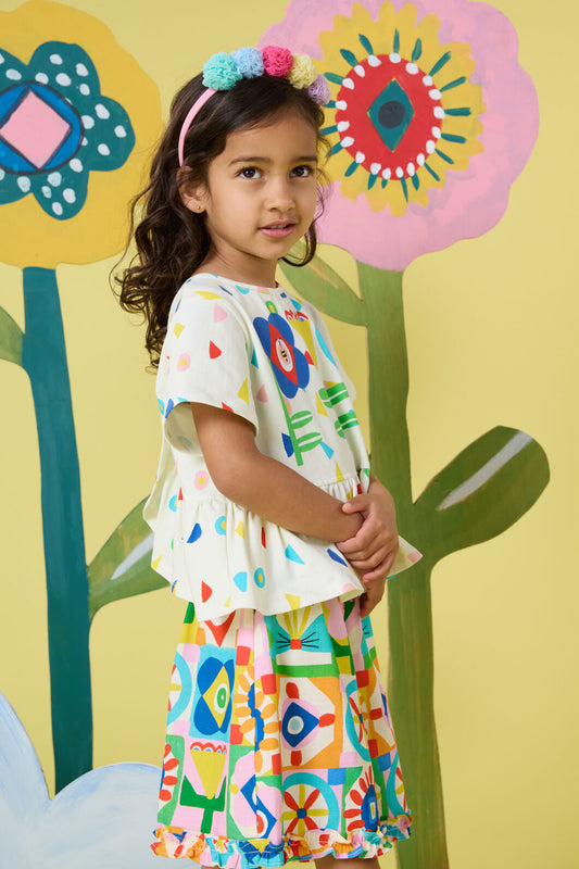 Gorman - Mini Floral Kids Petal Top - multi