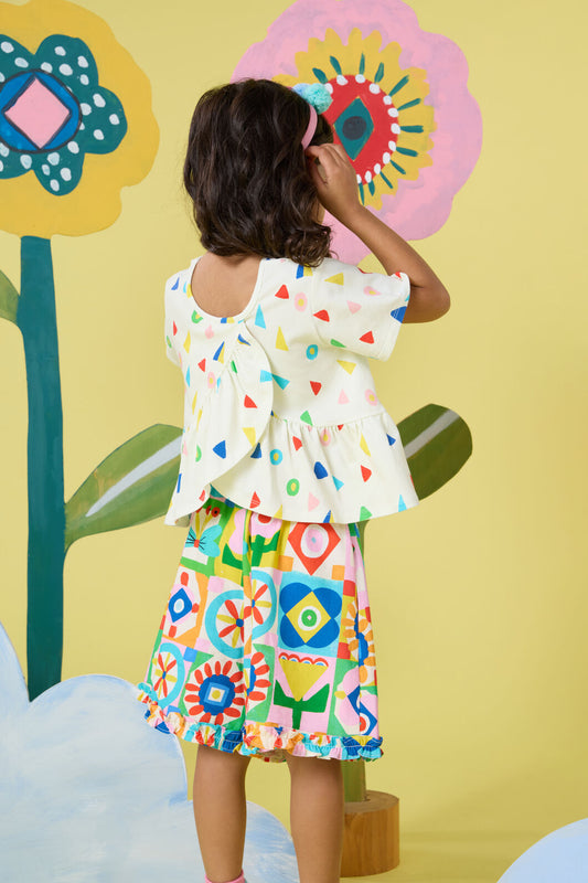 Gorman - Mini Floral Kids Petal Top - multi