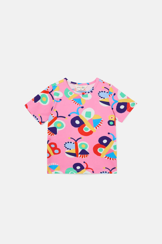Gorman - Butterfly Kids Ss Tee - pink