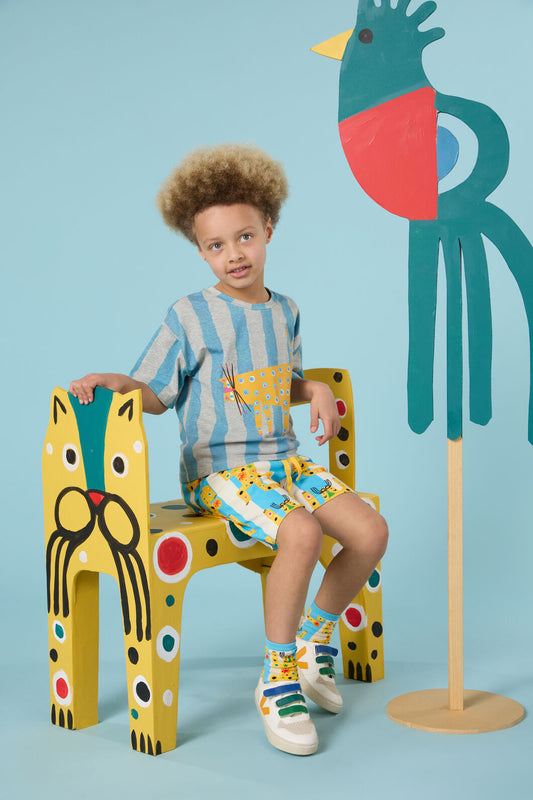 Gorman - Leopard Stripe Kids Ss Tee - multi
