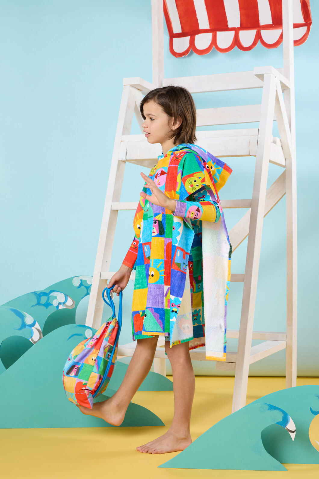 Gorman - Check Mate Kids Swim Poncho - multi