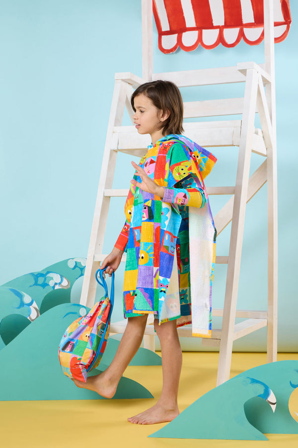 Gorman - Check Mate Kids Swim Poncho - multi