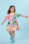 Bold Floral Kids Dress