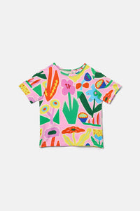 Gorman - Bold Floral Kids SS Tee - pink