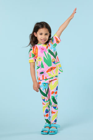 Bold Floral Kids Legging