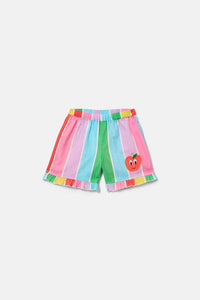 Gorman - Candy Stripe Kids Frill Shorts - multi
