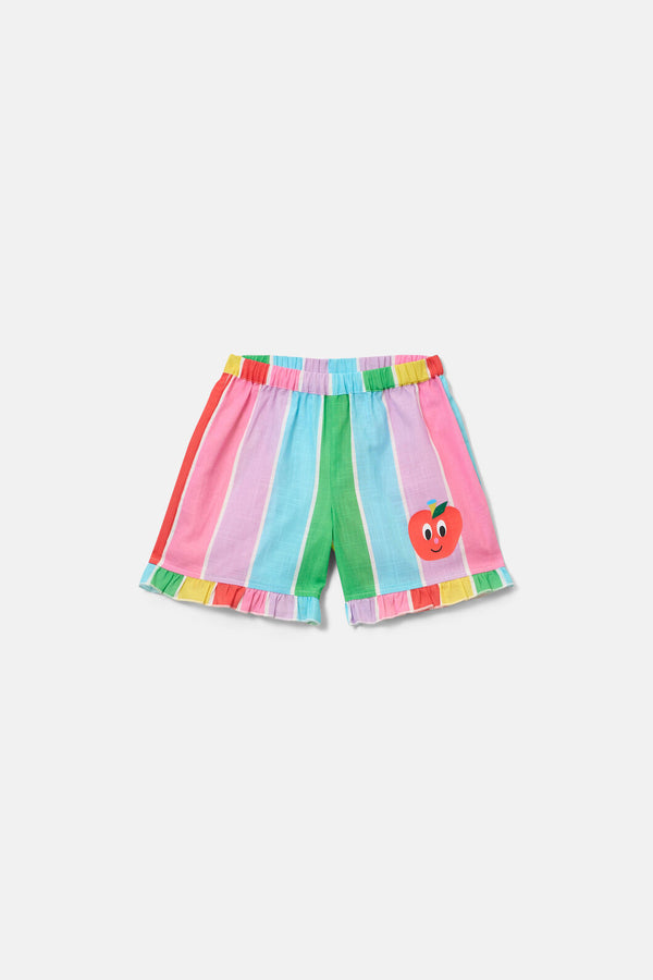 Gorman - Candy Stripe Kids Frill Shorts - multi