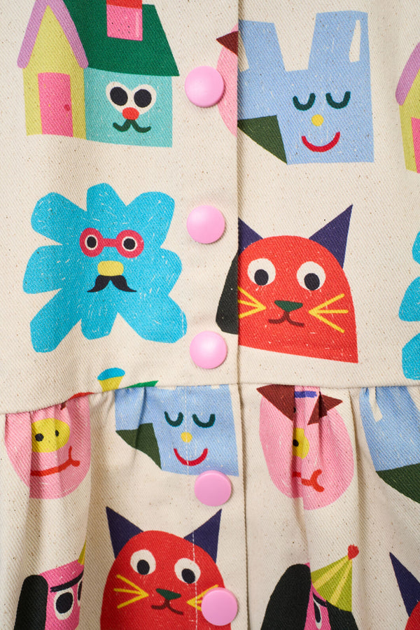 Gorman - Birthday Kids Pinafore - cream