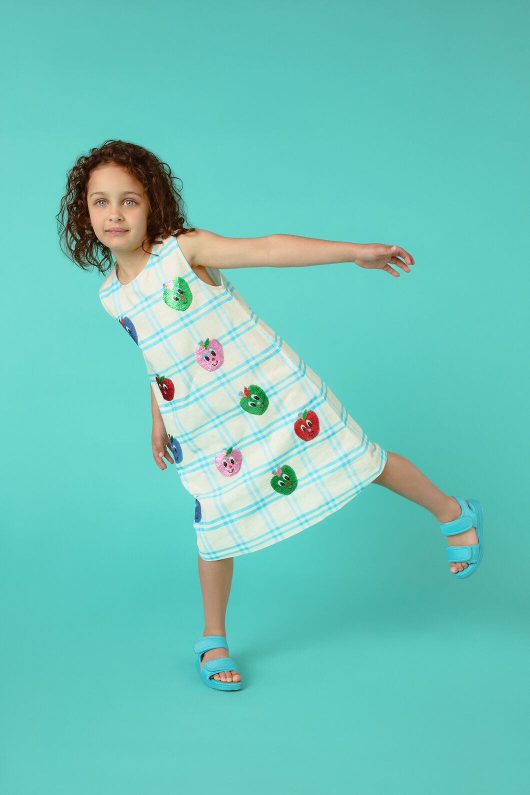 Gorman - Apples Sequins Kids Party Dress - multi