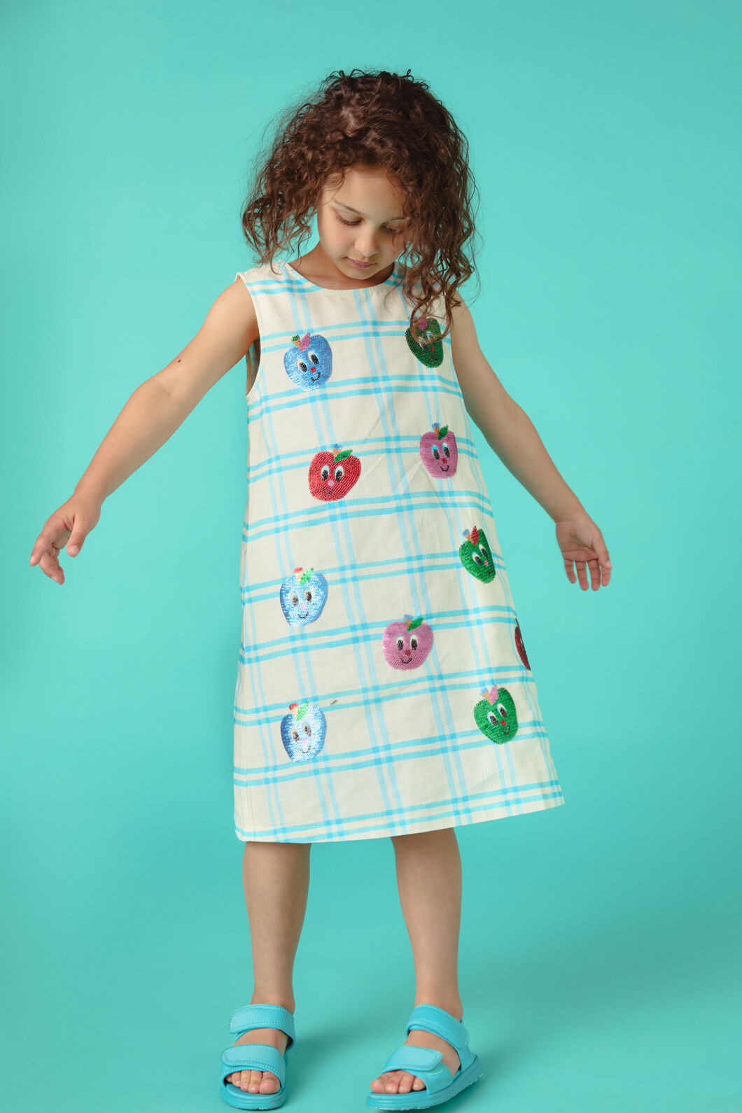 Gorman - Apples Sequins Kids Party Dress - multi