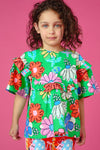 Gorman - Cut Out Floral Kids Top - green