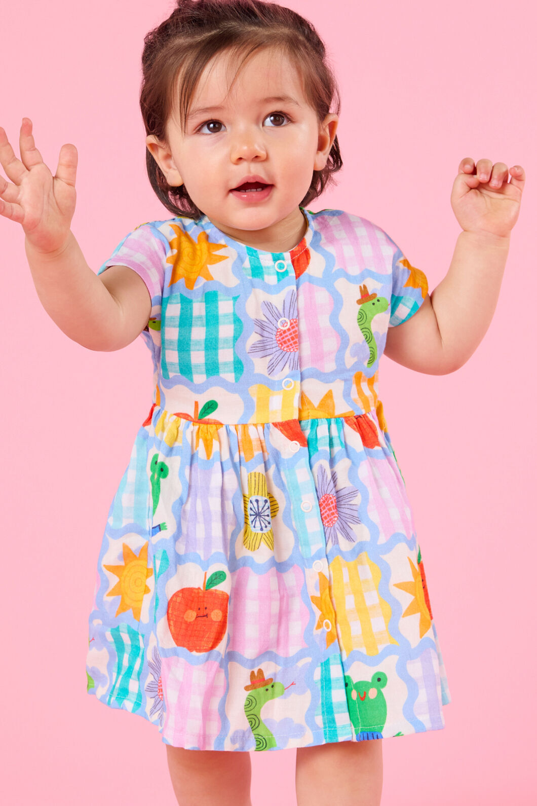 Gorman - Jumble Check Baby Dress - multi