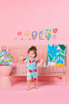 Gorman - Spot Face Baby Onesie - blue