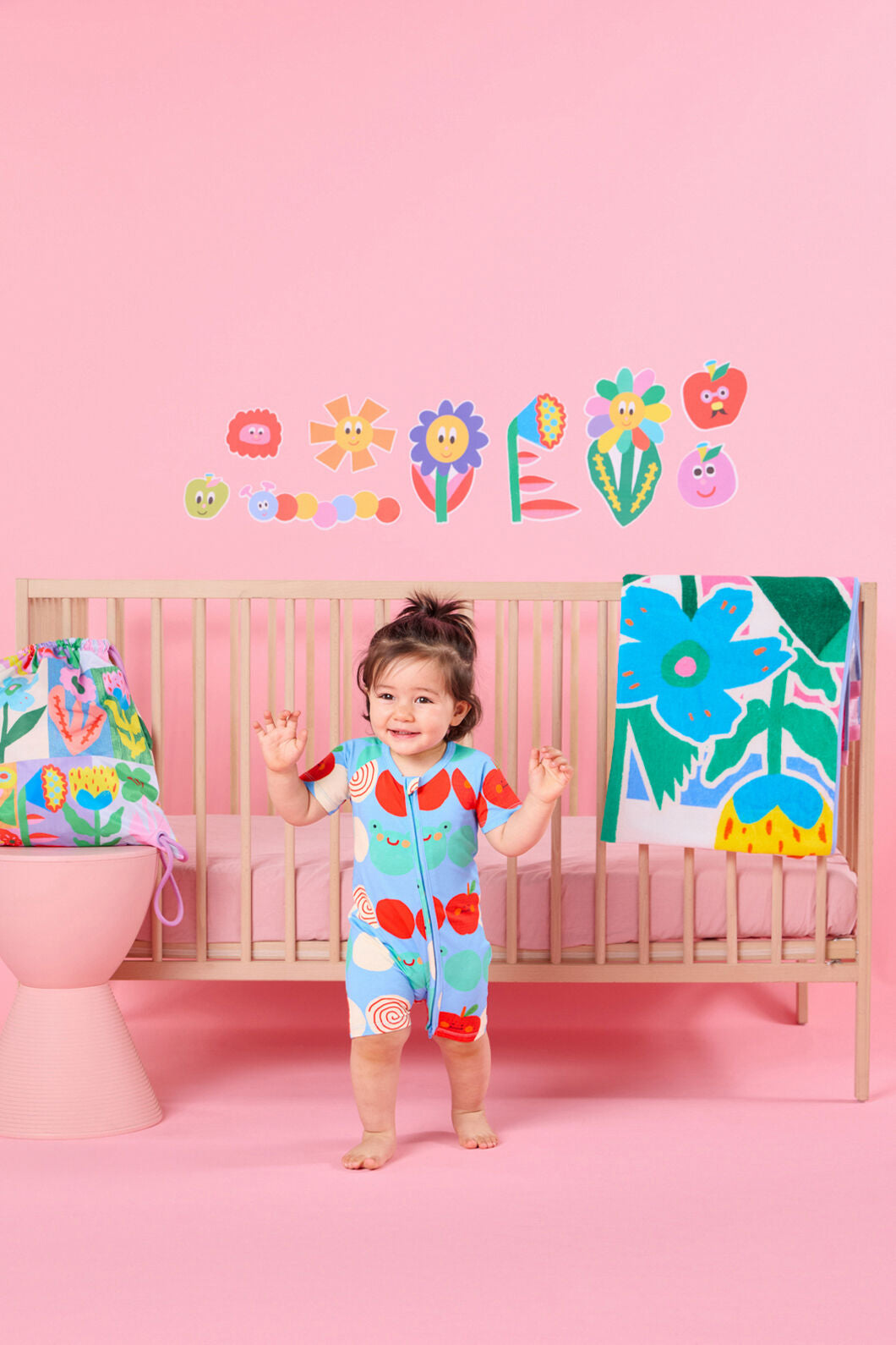 Gorman - Spot Face Baby Onesie - blue