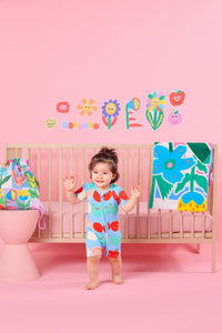 Gorman - Spot Face Baby Onesie - blue