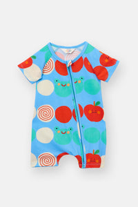 Gorman - Spot Face Baby Onesie - blue