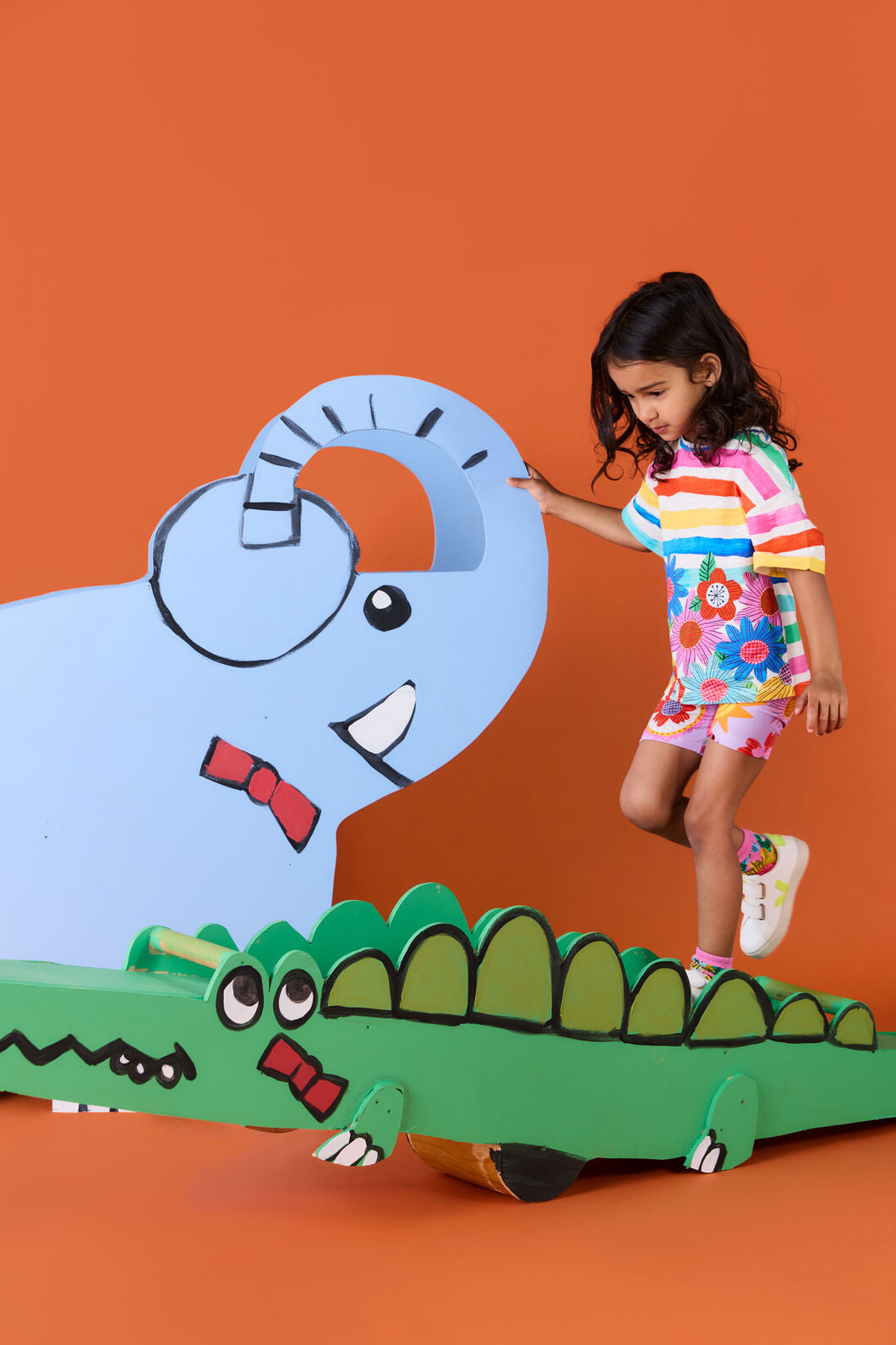 Gorman - Floral Stripe Kids SS Tee - multi