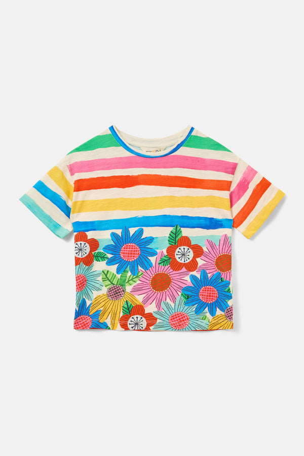 Gorman - Floral Stripe Kids SS Tee - multi