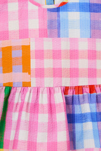 Gorman - Vichy Check Kids Frill Top - multi